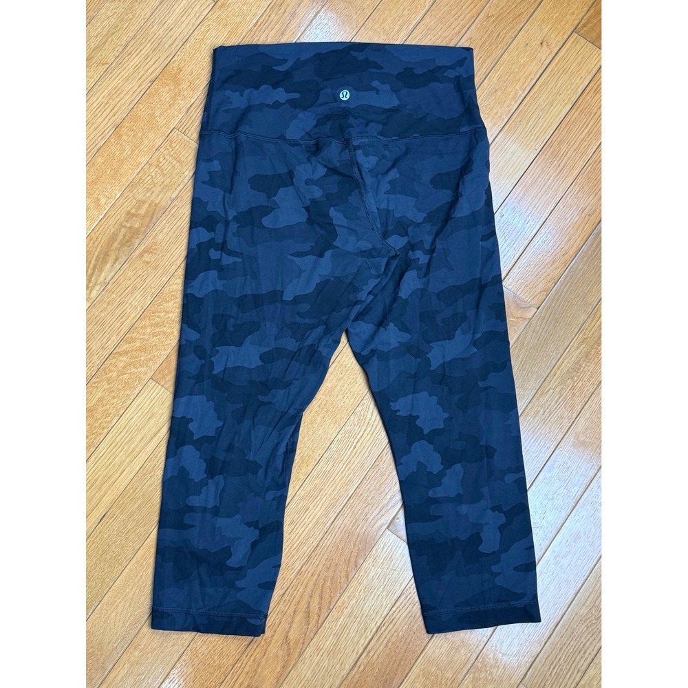 Lululemon Align High-Rise Crop 21" Heritage 365 Camo Deep Coal Sz 10 LW6BOVS - Picture 3 of 7